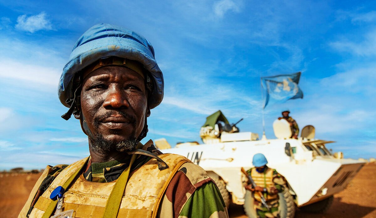 A UN peacekeeper with the mission in Mali, which closed in December 2023.  Photo by Harandane Dicko/MINUSMA. 